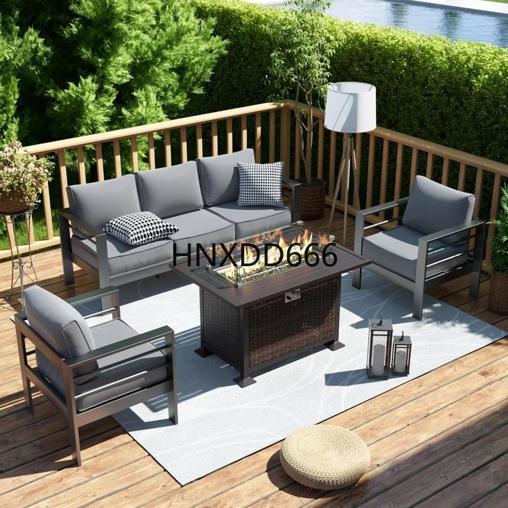 Outdoor Furniture With Fire Pit Table - Patio Furniture Set with Fire Pit
