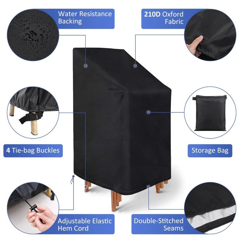 Outdoor Furniture Protector - 1/2/PCS Stacked Chair Dust Cover Waterproof