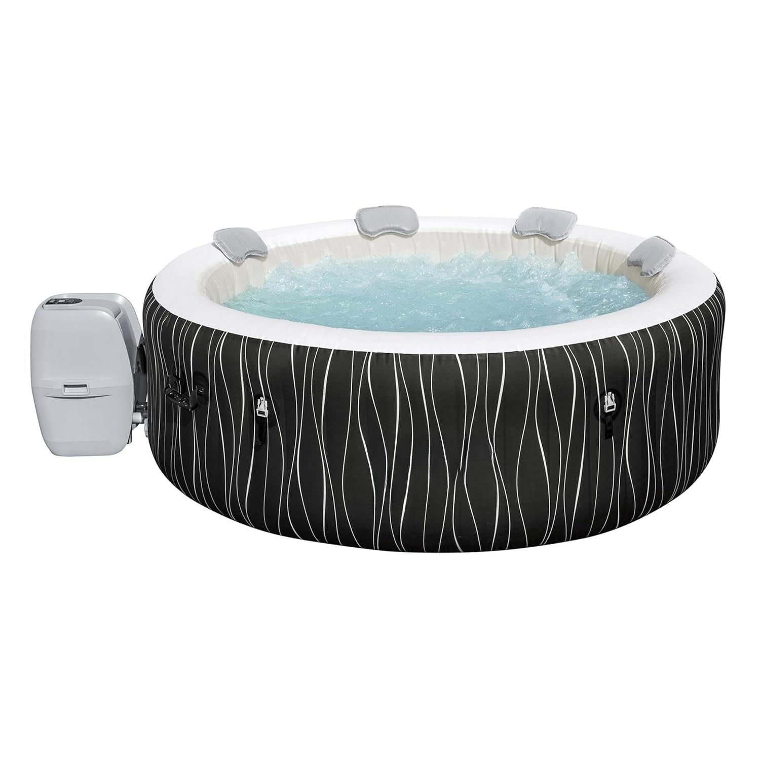 Inflatable Hot Tub - 4-6 Person Round Inflatable Hot Tub,