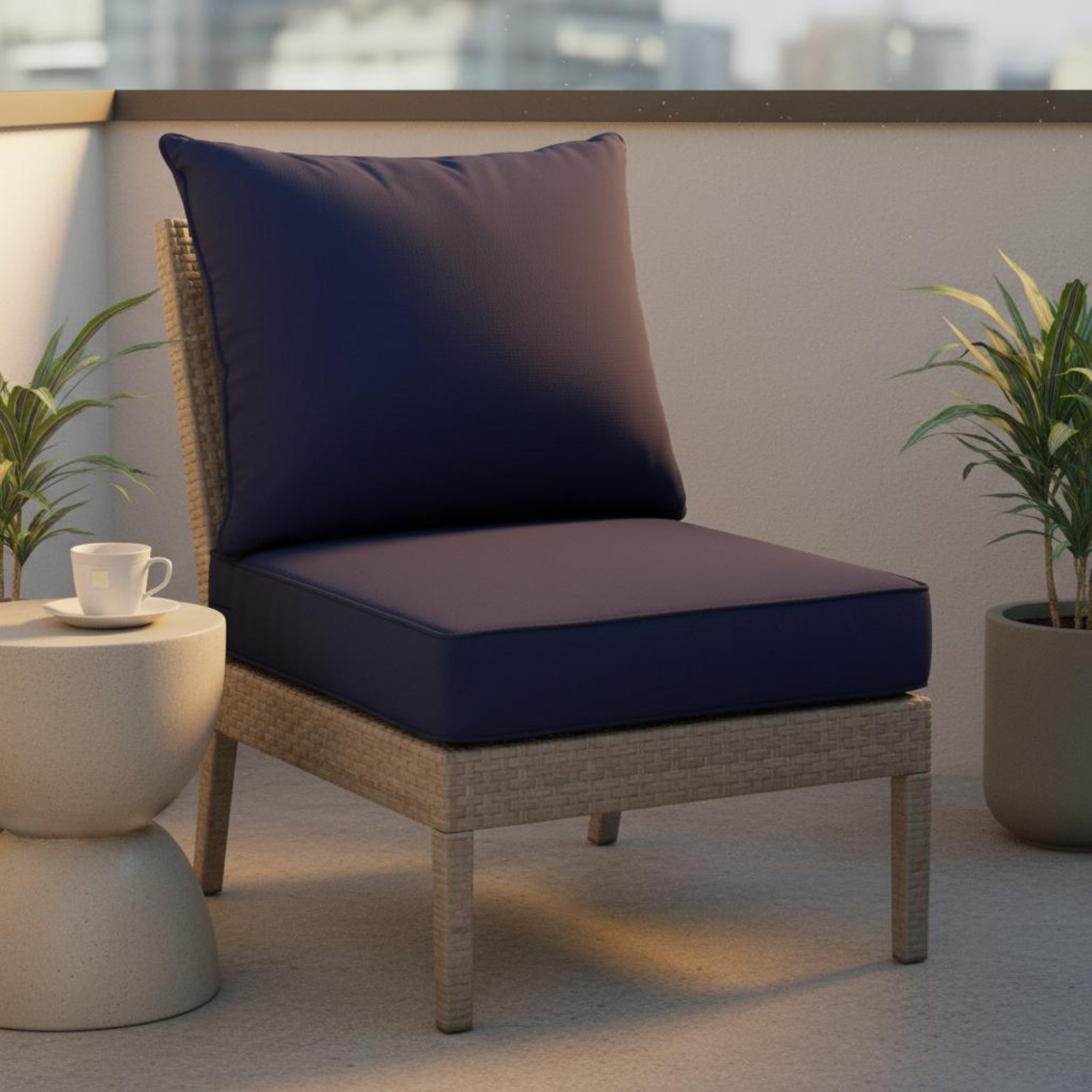 Outdoor Furniture Cushions - Patio Chair Pad Hidden Closure Patio