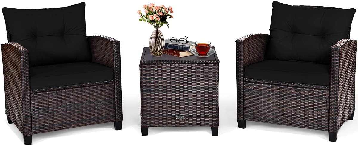 Outdoor Furniture Cushions - 3 Pieces Patio Furniture Set, PE