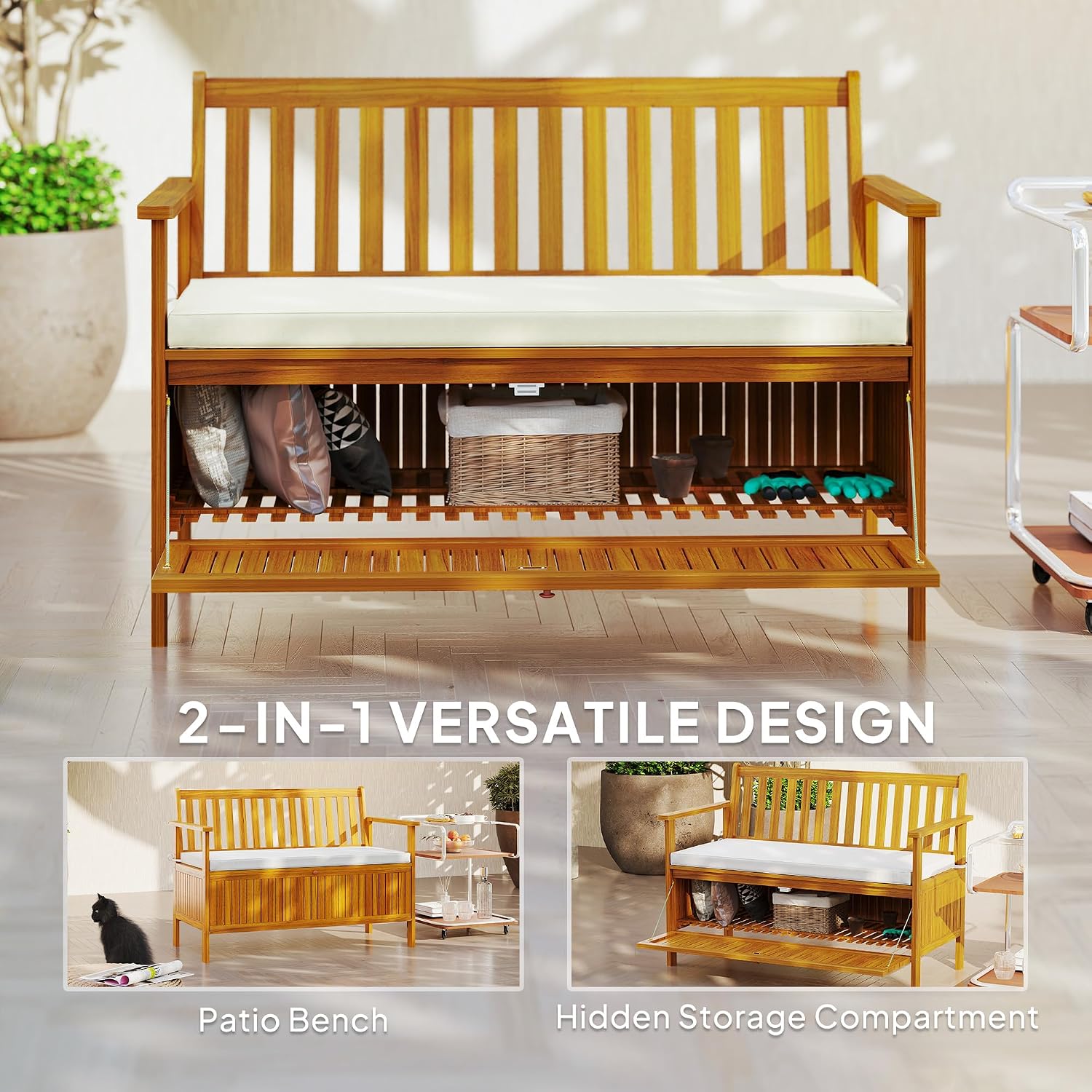 Outdoor Storage Bench 28 Gallo - Outdoor Furniture With Storage For Cushions ulasan dan harga