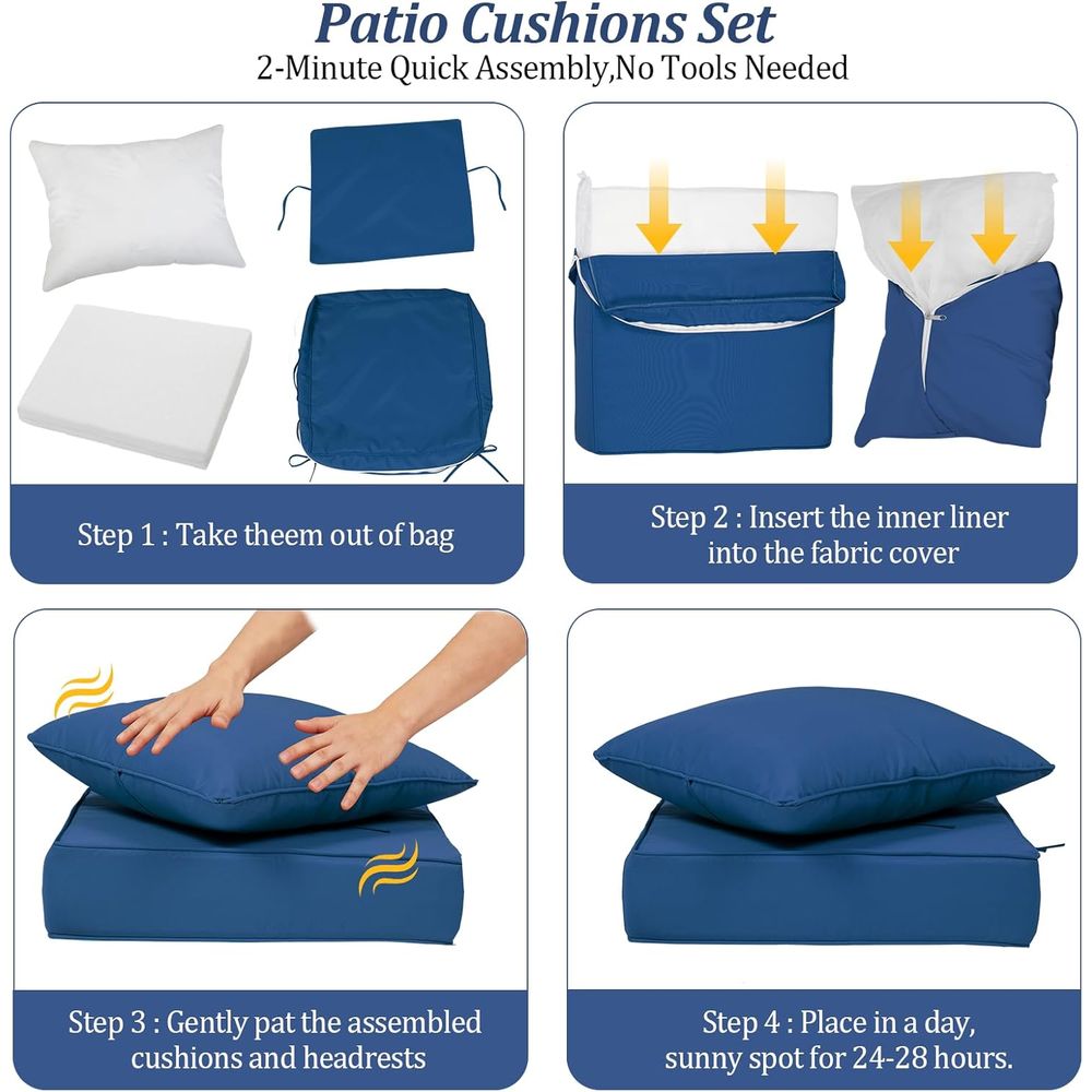 24x24 Outdoor Deep Seat Cushio - Outdoor Furniture Cushions 24 X 24 ulasan dan harga