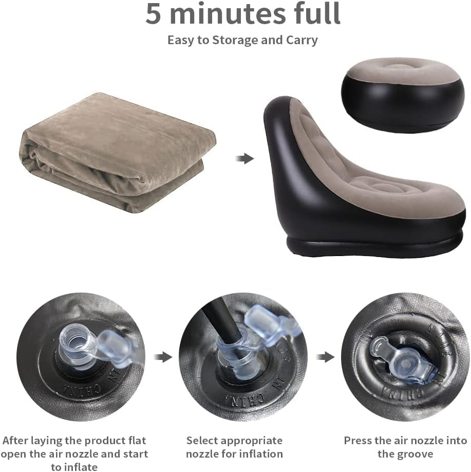 2Pcs Lazy Sofa Inflatable Chai - Outdoor Furniture Arhaus ulasan dan harga