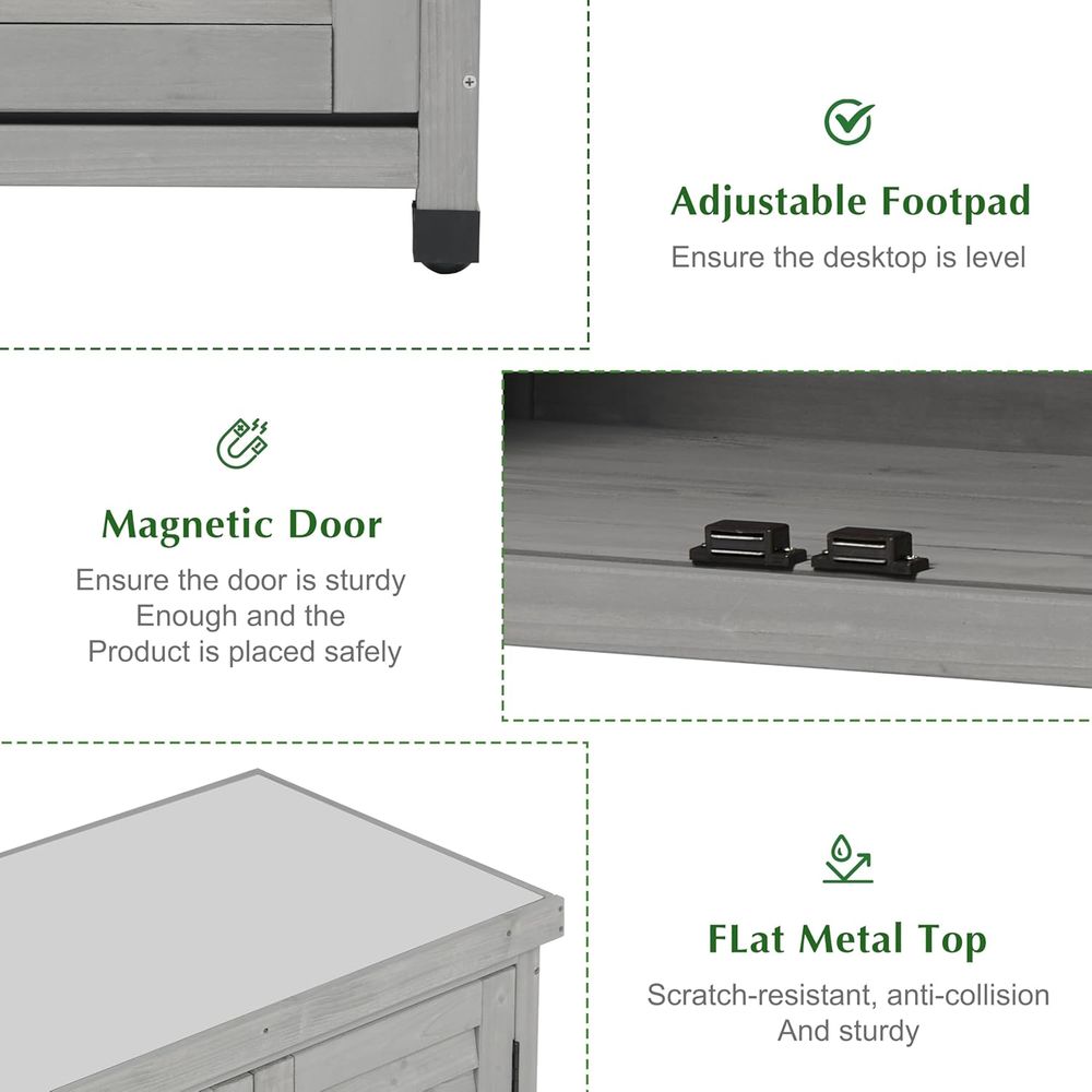 Outdoor Storage Cabinet & Pott - Outdoor Furniture Bench ulasan dan harga