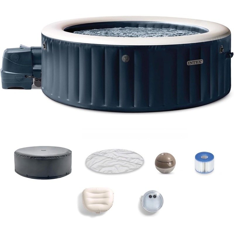 PureSpa Plus 6 Person Round In - Inflatable Hot Tub ulasan dan harga