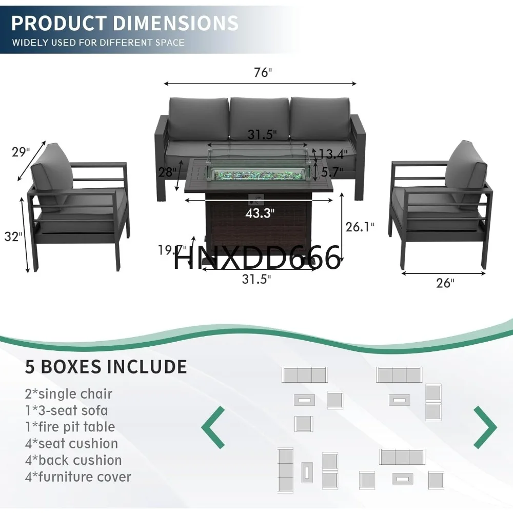 Patio Furniture Set with Fire  - Outdoor Furniture With Fire Pit Table ulasan dan harga