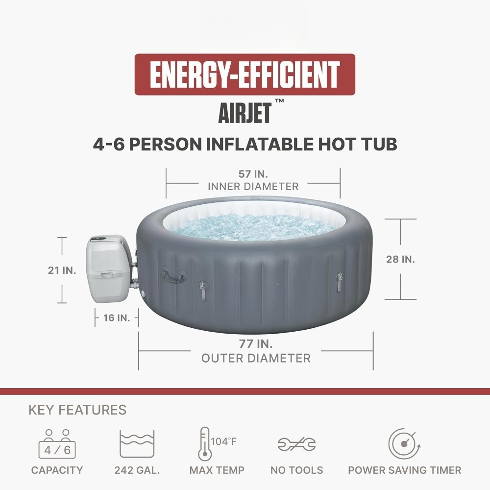 4‑6 Person Energy‑Efficient In - Inflatable Hot Tub ulasan dan harga