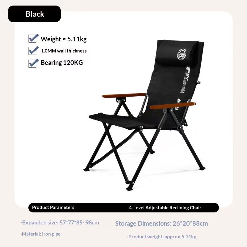 Folding High Back Beach Campin - Outdoor Furniture Iron ulasan dan harga