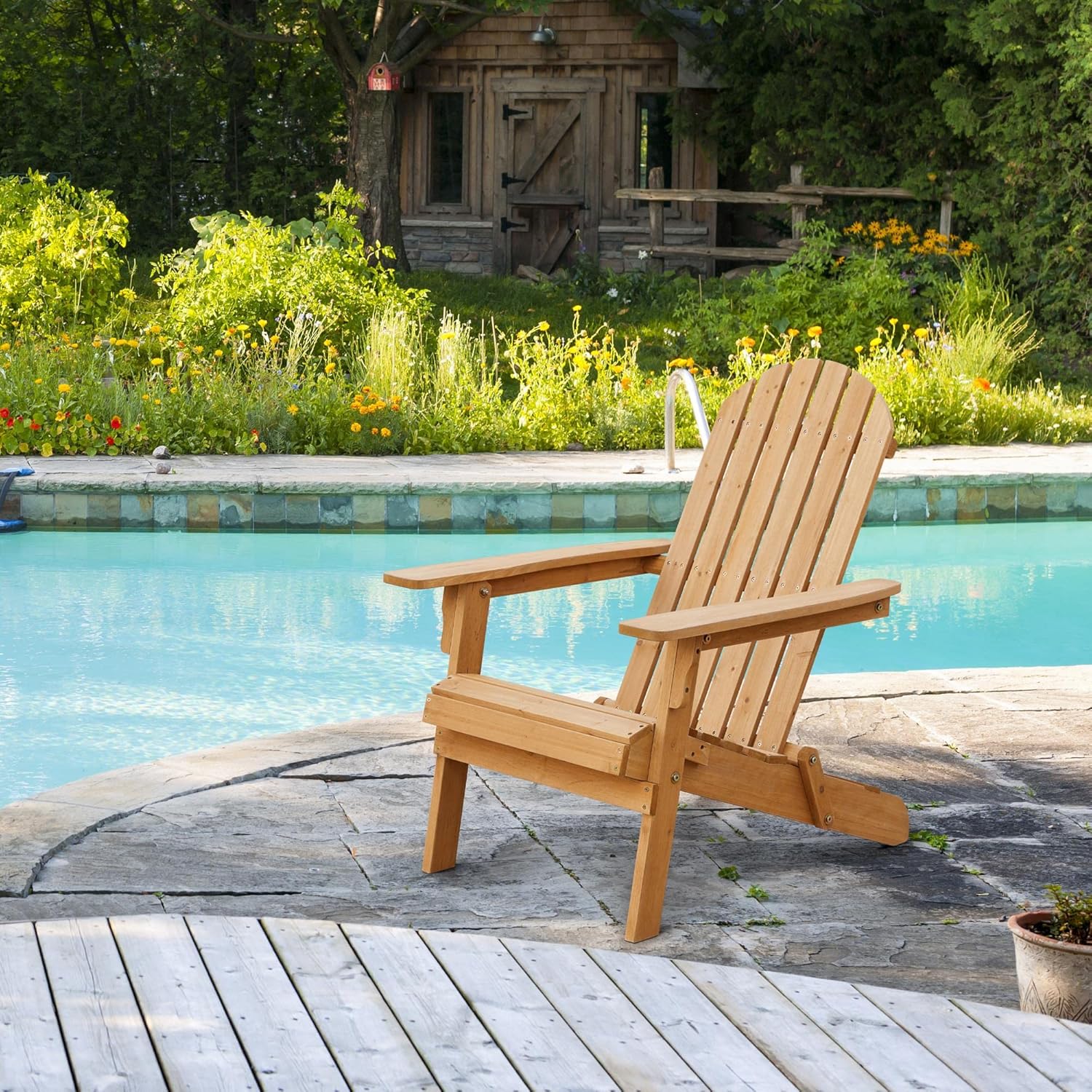 Folding Adirondack Chair Set o - Outdoor Furniture And Fire Pit ulasan dan harga