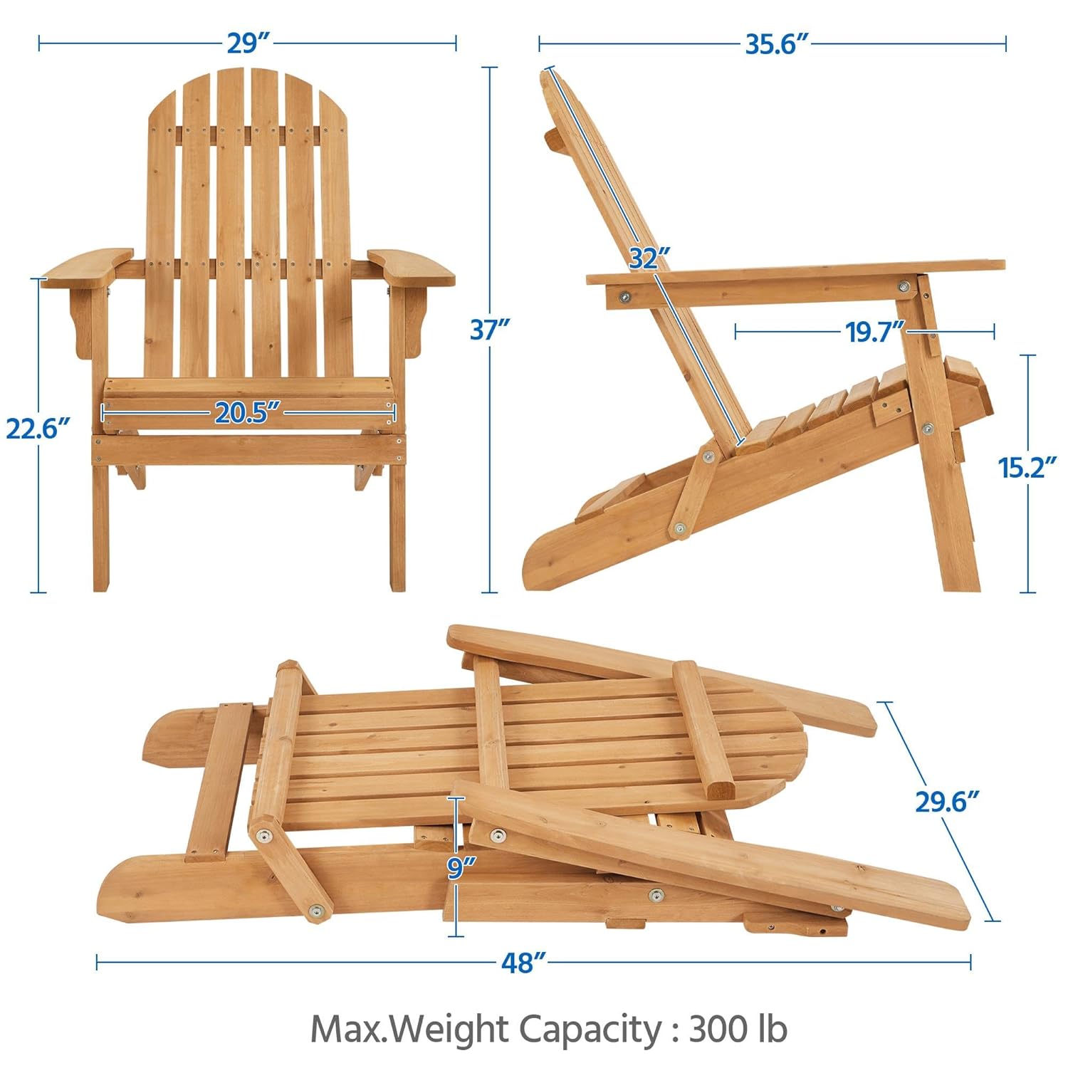 Folding Adirondack Chair Set o - Outdoor Furniture And Fire Pit ulasan dan harga
