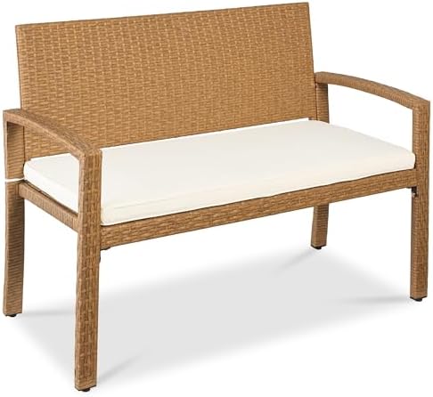 Outdoor Bench 2-Person Wicker  - Outdoor Furniture Bench ulasan dan harga