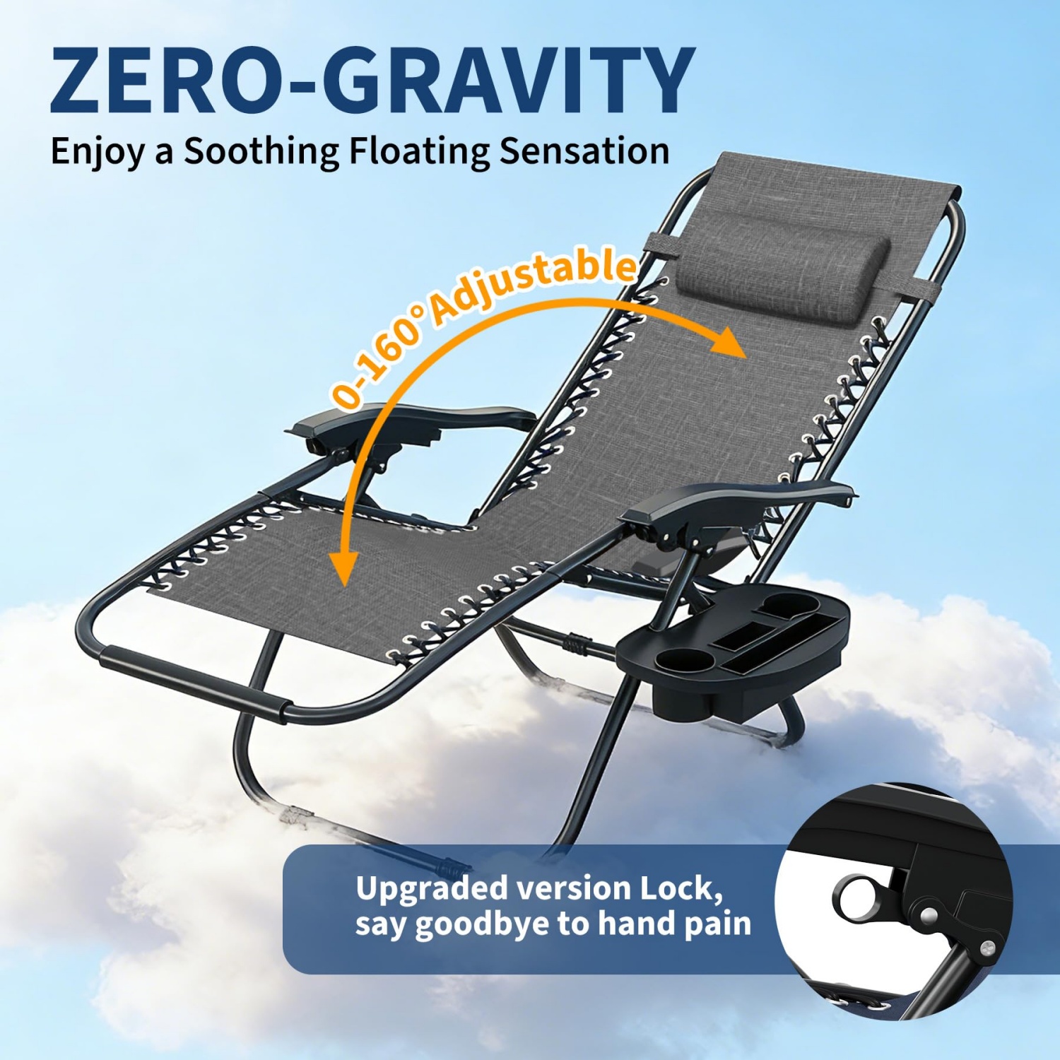 2 Pack Zero Gravity Chair with - Deck Chair Lounger ulasan dan harga