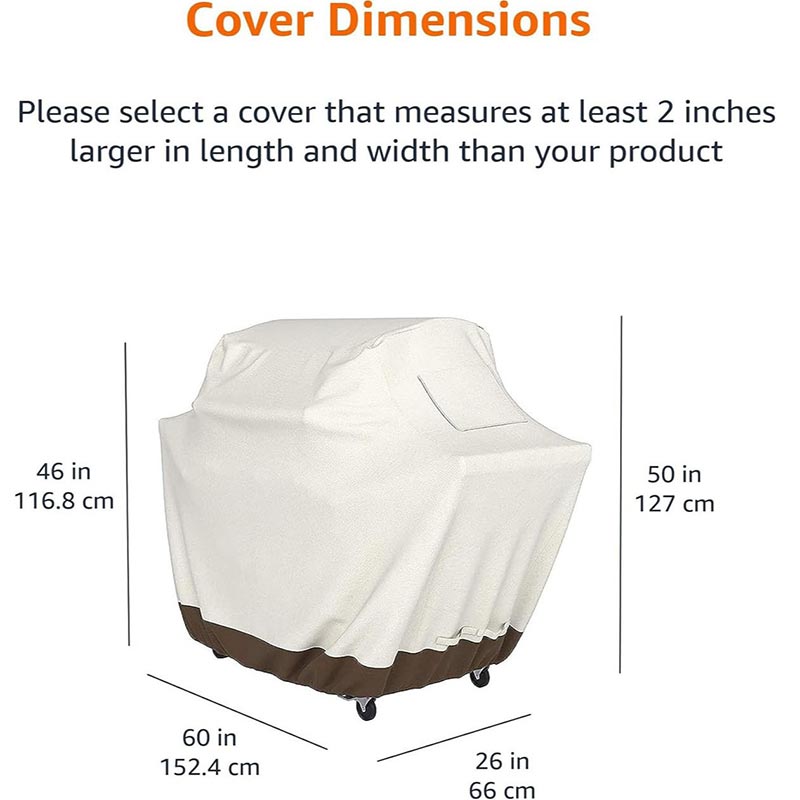 210D BBQ Beige Barbecue Grill  - Outdoor Furniture Protector ulasan dan harga