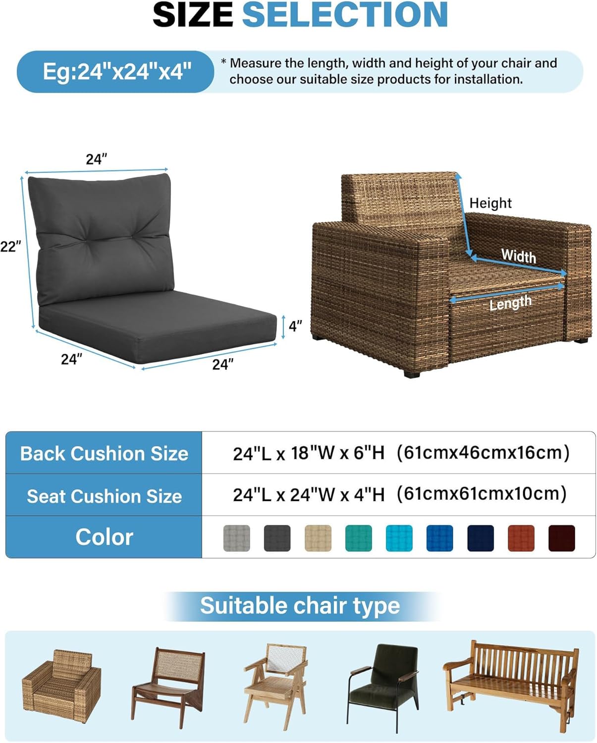 Outdoor Patio Furniture Dark G - Outdoor Furniture Cushions 24 X 24 ulasan dan harga