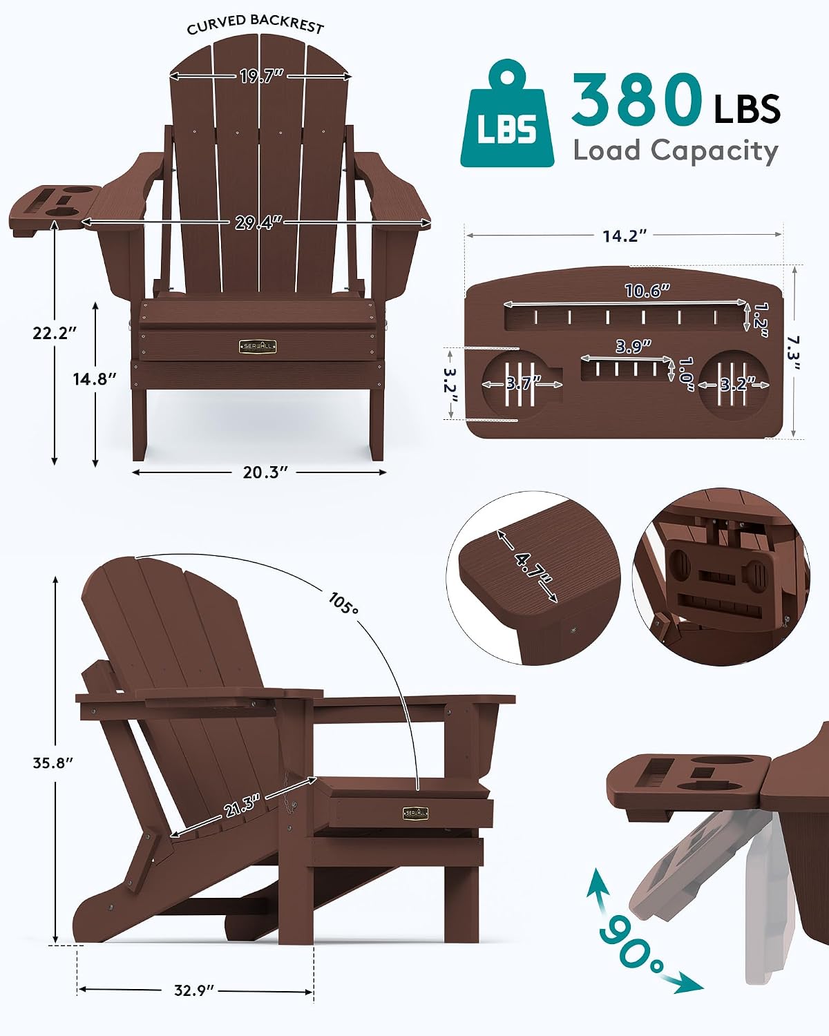 Folding Adirondack Chair Set 2 - Outdoor Furniture And Fire Pit ulasan dan harga