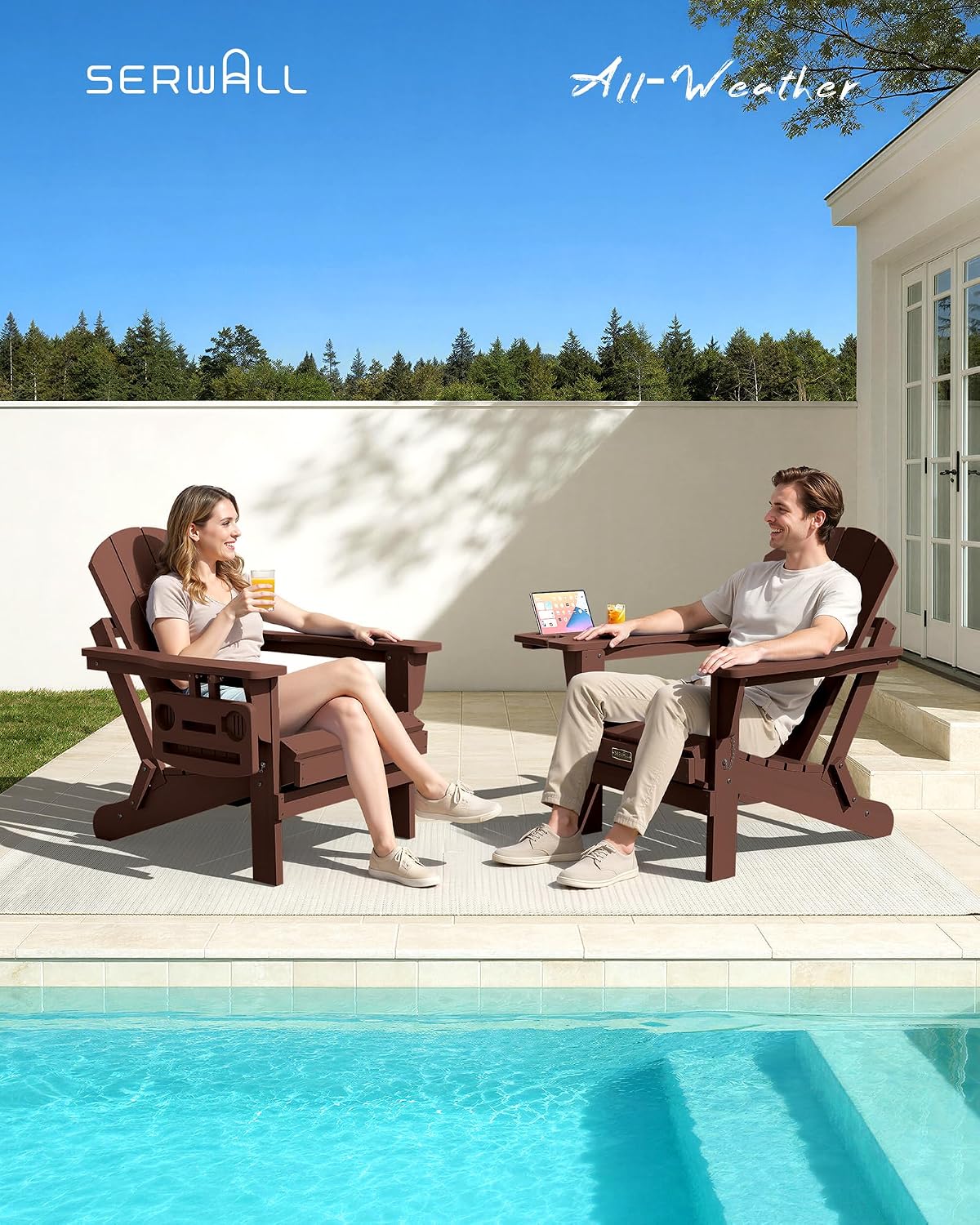 Folding Adirondack Chair Set 2 - Outdoor Furniture And Fire Pit ulasan dan harga