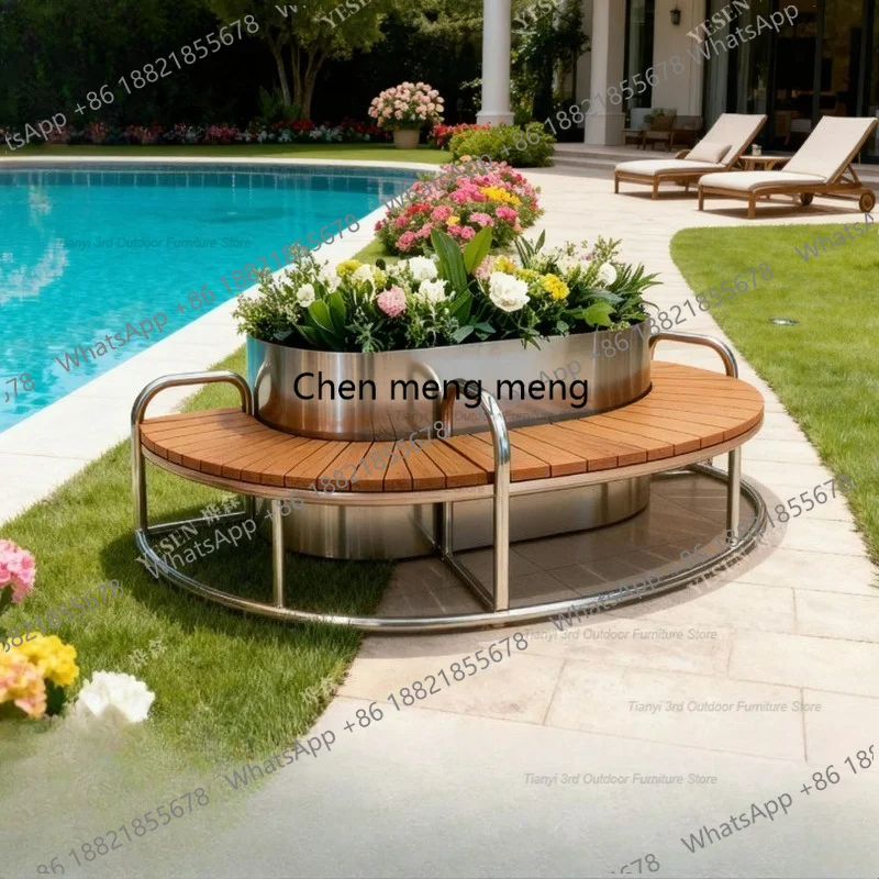 D80 Stainless Steel Flower Box - Outdoor Furniture Bench ulasan dan harga