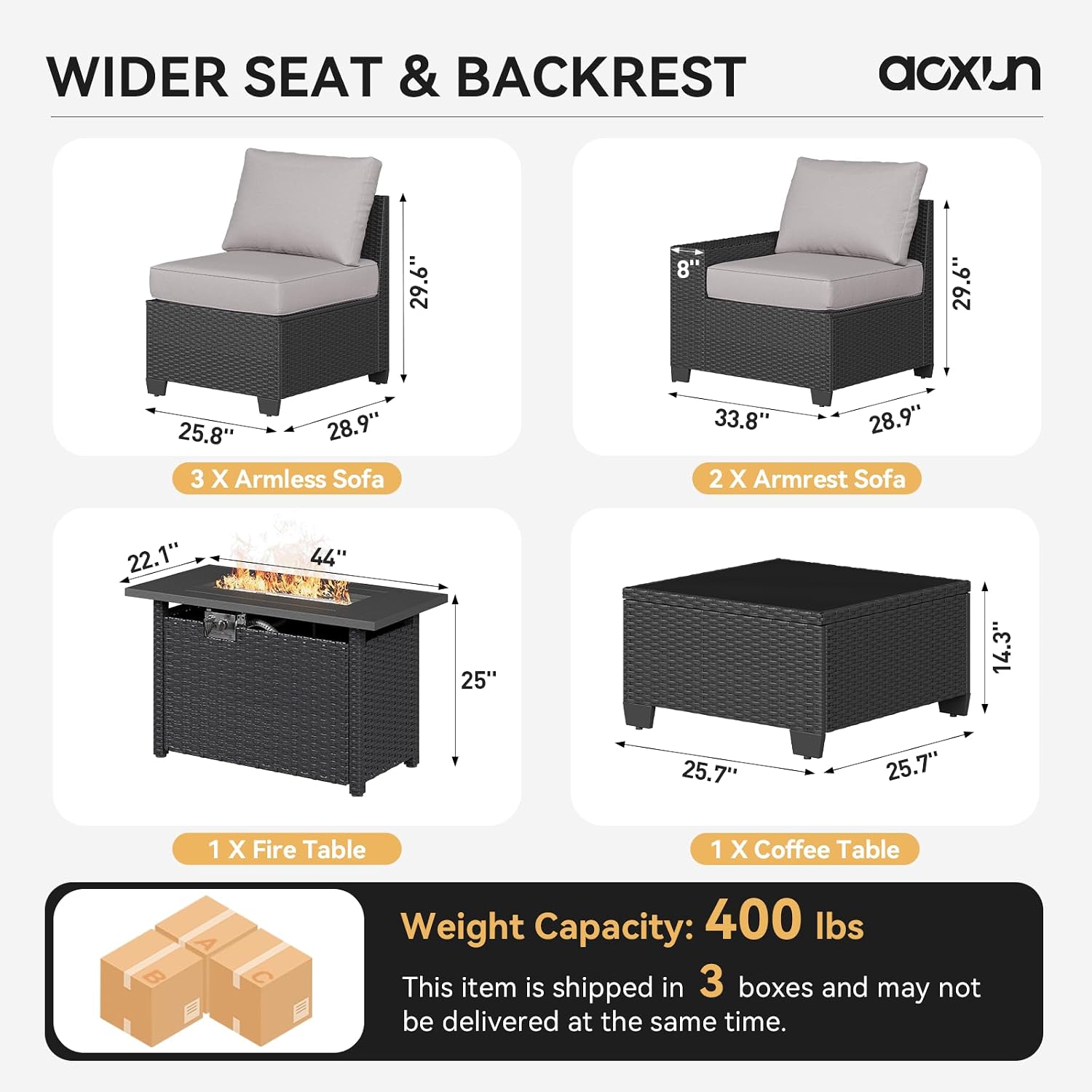 Outdoor Patio Furniture Set wi - Outdoor Furniture With Fire Pit Table ulasan dan harga