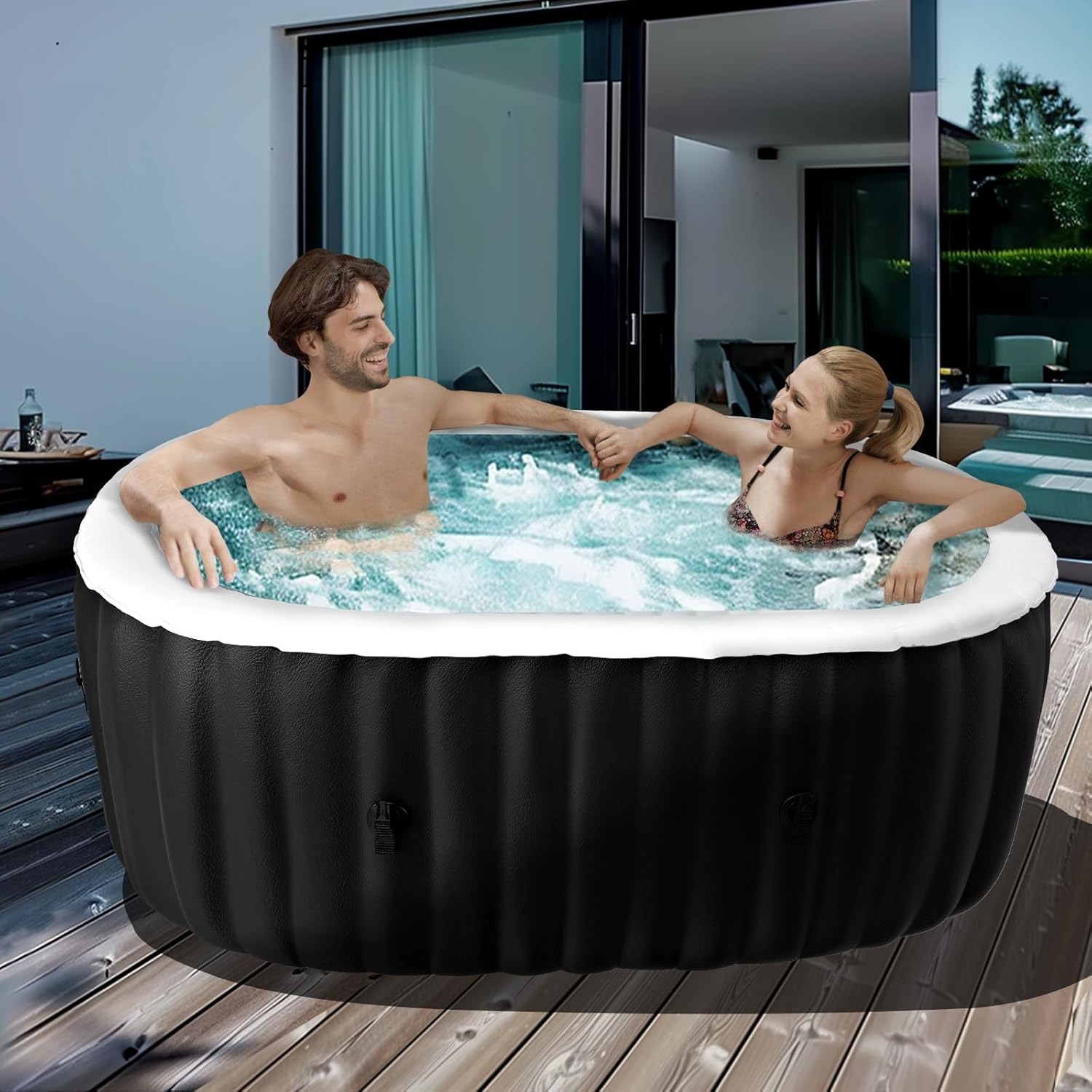 75×47×25 Inch Oval Inflatable  - Inflatable Hot Tub ulasan dan harga