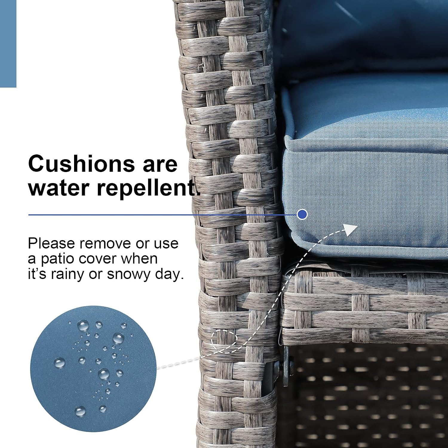 Wicker Patio Loveseat w/Storag - Outdoor Furniture With Storage For Cushions ulasan dan harga