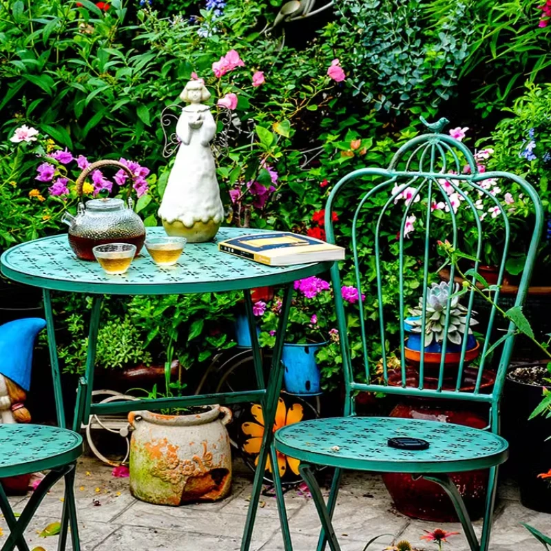 Outdoor Courtyard Garden Chair - Outdoor Furniture Iron ulasan dan harga