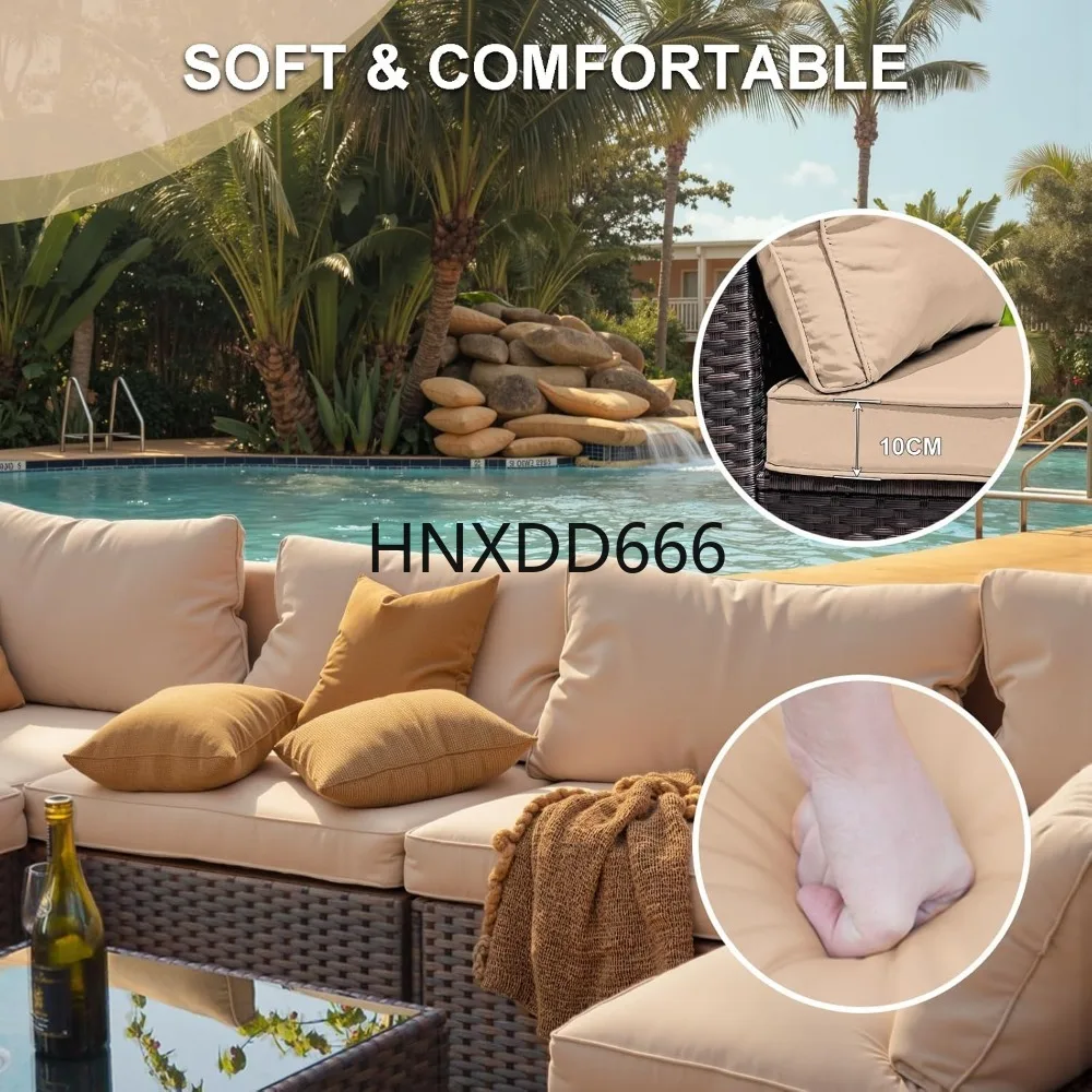 7 Piece Patio Furniture Set wi - Outdoor Furniture With Fire Pit Table ulasan dan harga