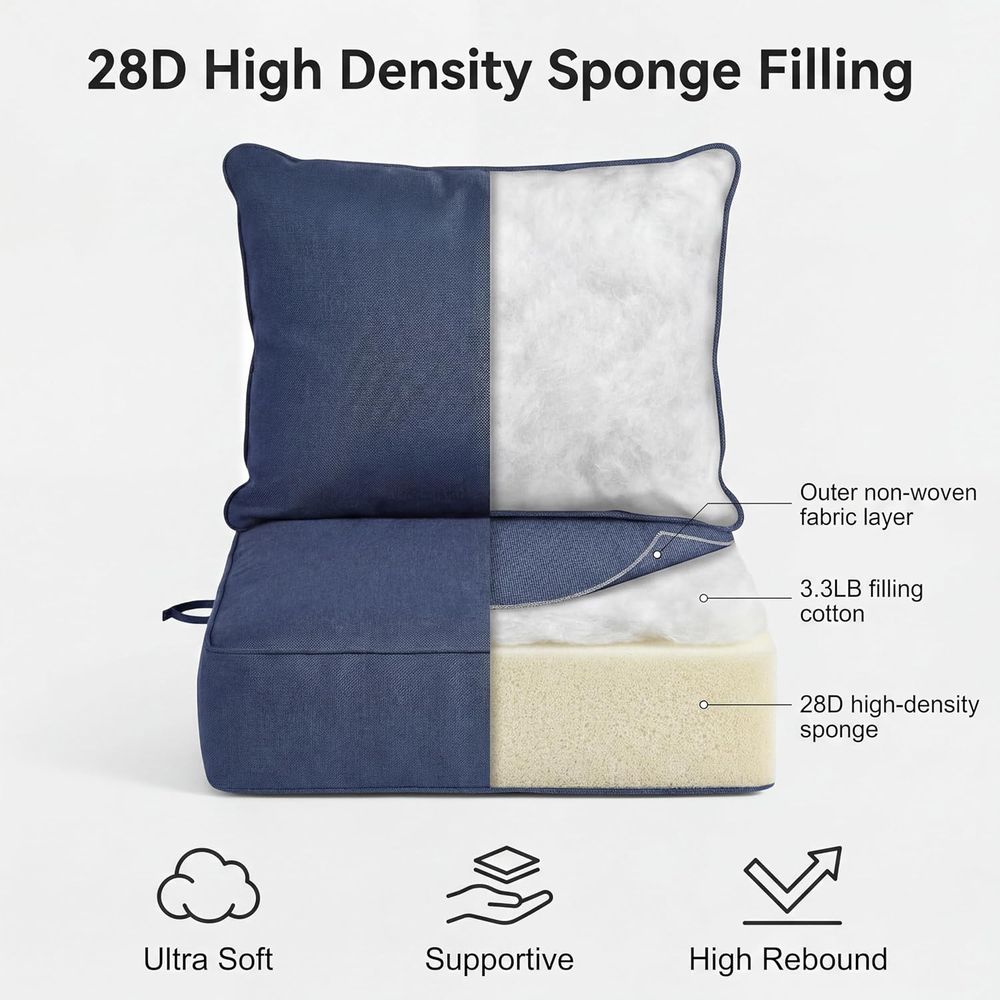 6 Thick Outdoor Chair Cushions - Outdoor Furniture Cushions 24 X 24 ulasan dan harga