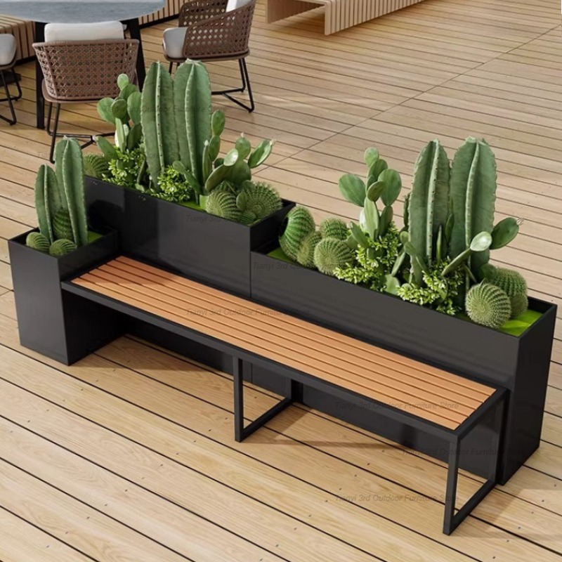 Nordic Stainless Steel Planter - Outdoor Furniture Bench ulasan dan harga