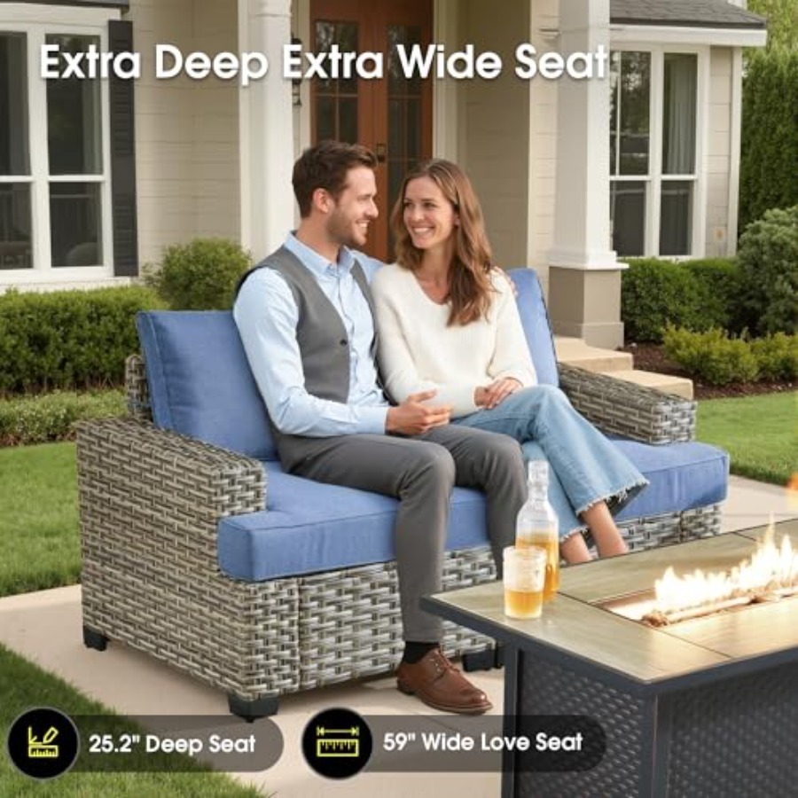 Outdoor Sectional Patio Furnit - Outdoor Furniture And Fire Pit ulasan dan harga
