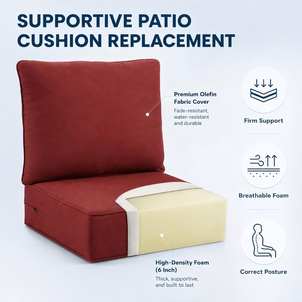 Outdoor Seat Cushions 4-Piece  - Outdoor Furniture Cushions 24 X 24 ulasan dan harga