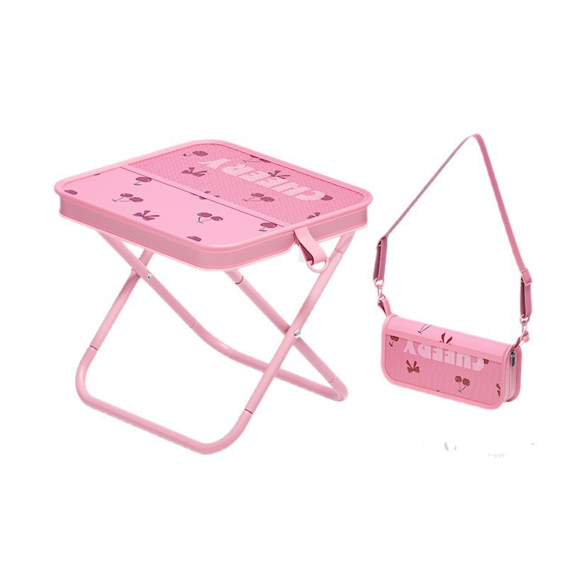 Folding Stool Cherry Print Out - Outdoor Furniture Bench ulasan dan harga