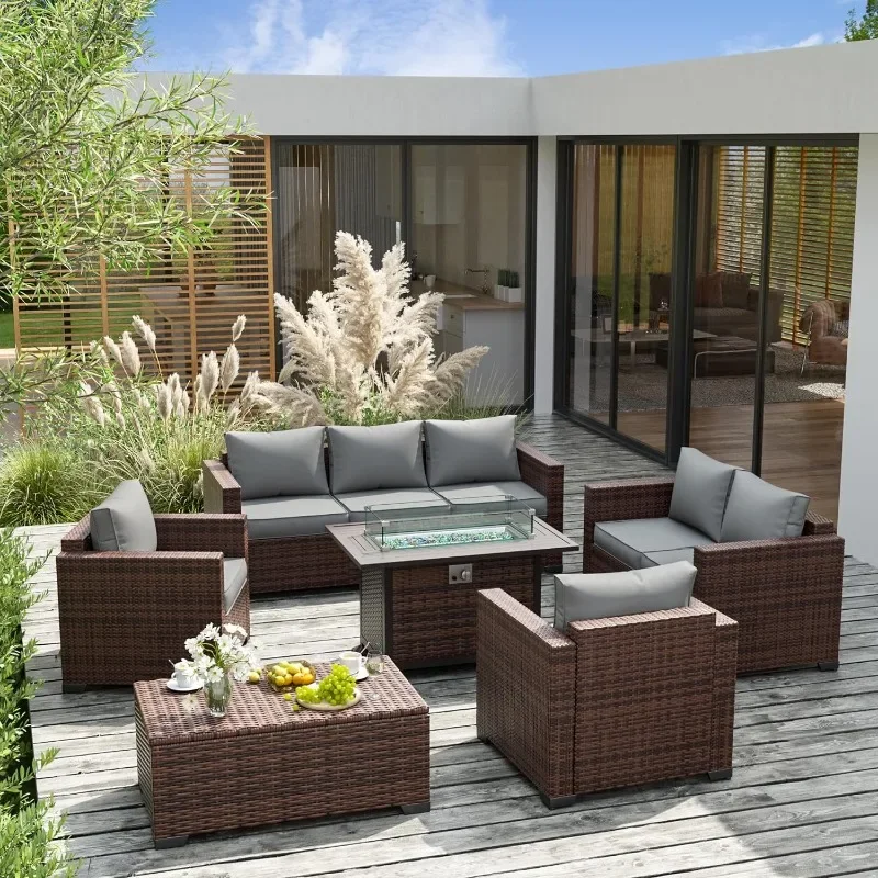 A Furniture Set with Fire Pit  - Outdoor Furniture With Fire Pit Table ulasan dan harga