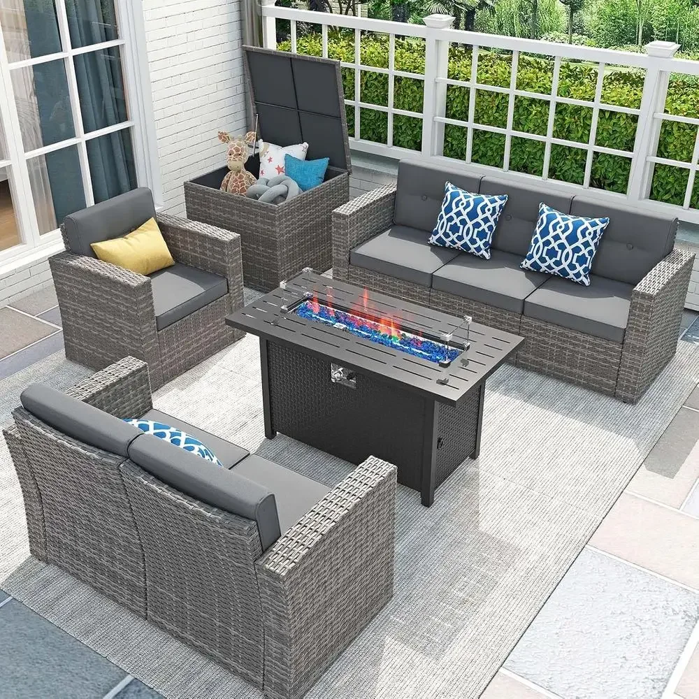 8-Piece Patio Furniture Set wi - Outdoor Furniture And Fire Pit ulasan dan harga