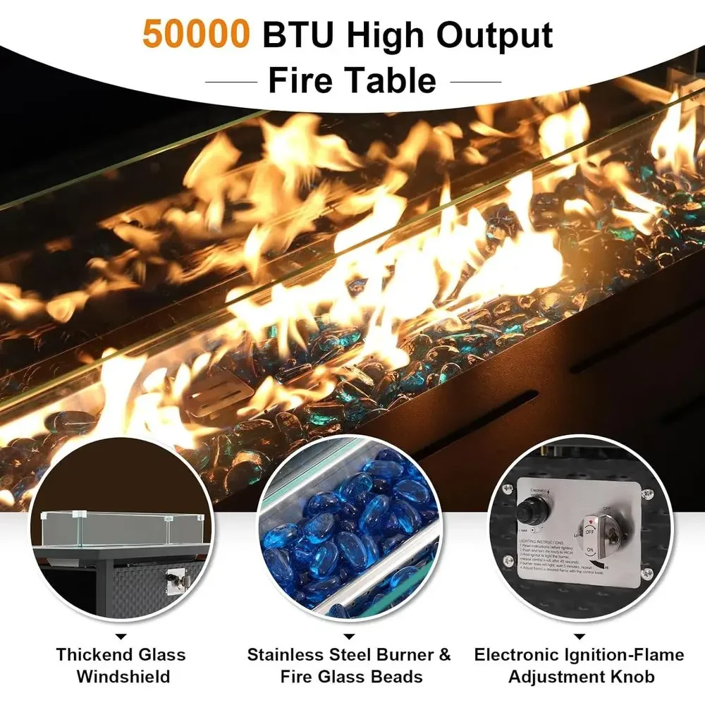 8-Piece Patio Furniture Set wi - Outdoor Furniture And Fire Pit ulasan dan harga