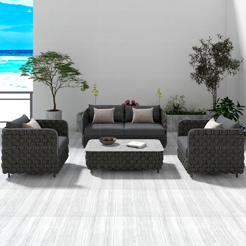 3-Seater Outdoor Rattan Sofa S - Outdoor Furniture Iron ulasan dan harga