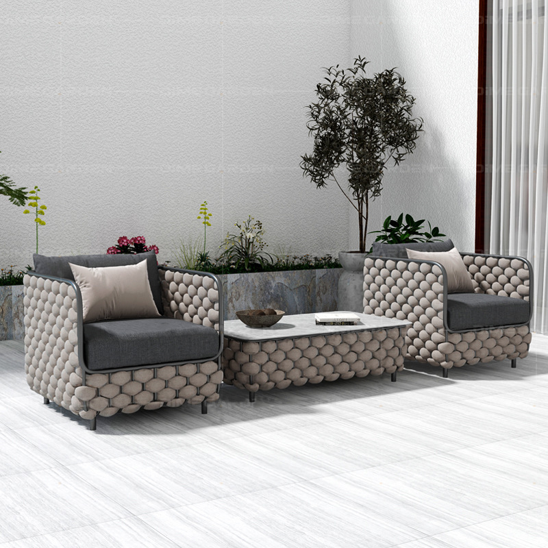 3-Seater Outdoor Rattan Sofa S - Outdoor Furniture Iron ulasan dan harga