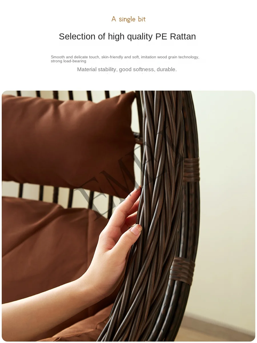 Hanging Basket Rattan Chair Sw - Outdoor Furniture Iron ulasan dan harga