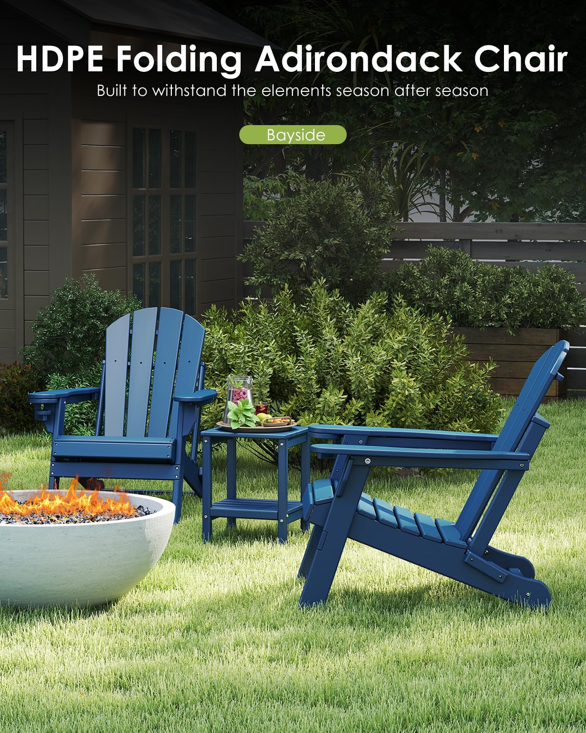 Chair Set 2, Folding All Weath - Outdoor Furniture And Fire Pit ulasan dan harga