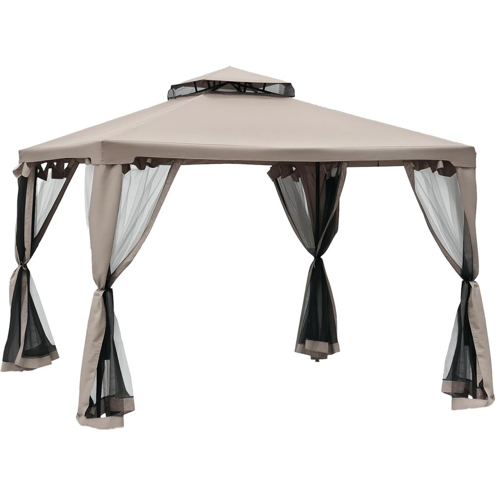 9.6' x 9.6' Patio Gazebo, Outd - Outdoor Furniture Sofa ulasan dan harga