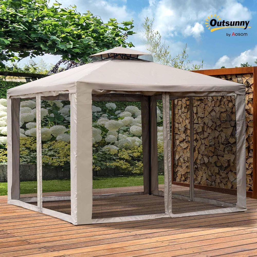 9.6' x 9.6' Patio Gazebo, Outd - Outdoor Furniture Sofa ulasan dan harga