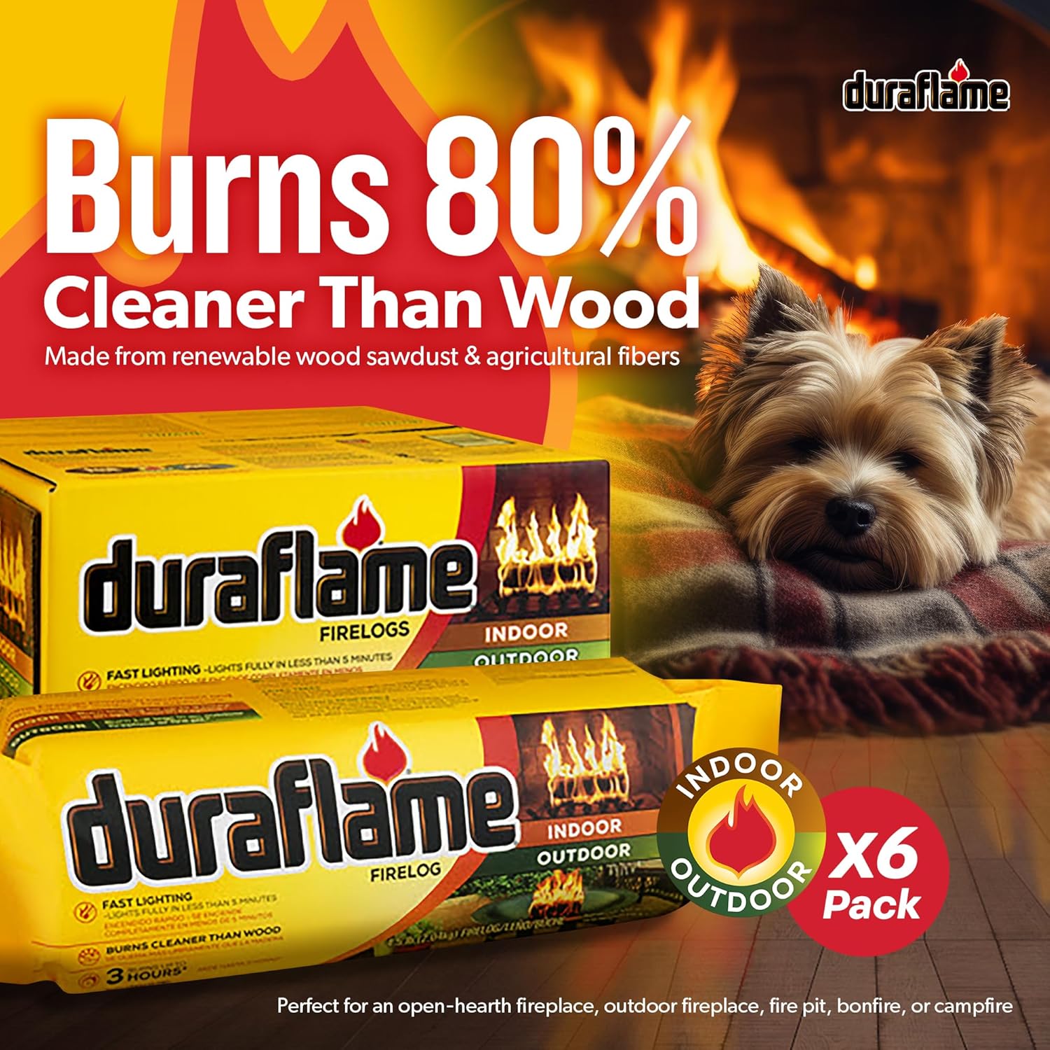 6-Pack Indoor/Outdoor Logs for - Outdoor Furniture And Fire Pit ulasan dan harga