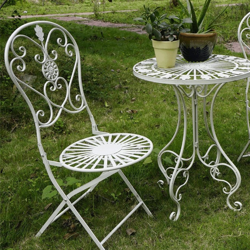 French Vintage Iron Table and  - Outdoor Furniture Iron ulasan dan harga