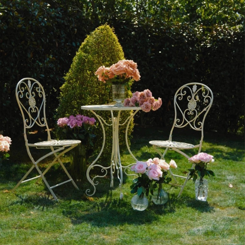 French Vintage Iron Table and  - Outdoor Furniture Iron ulasan dan harga
