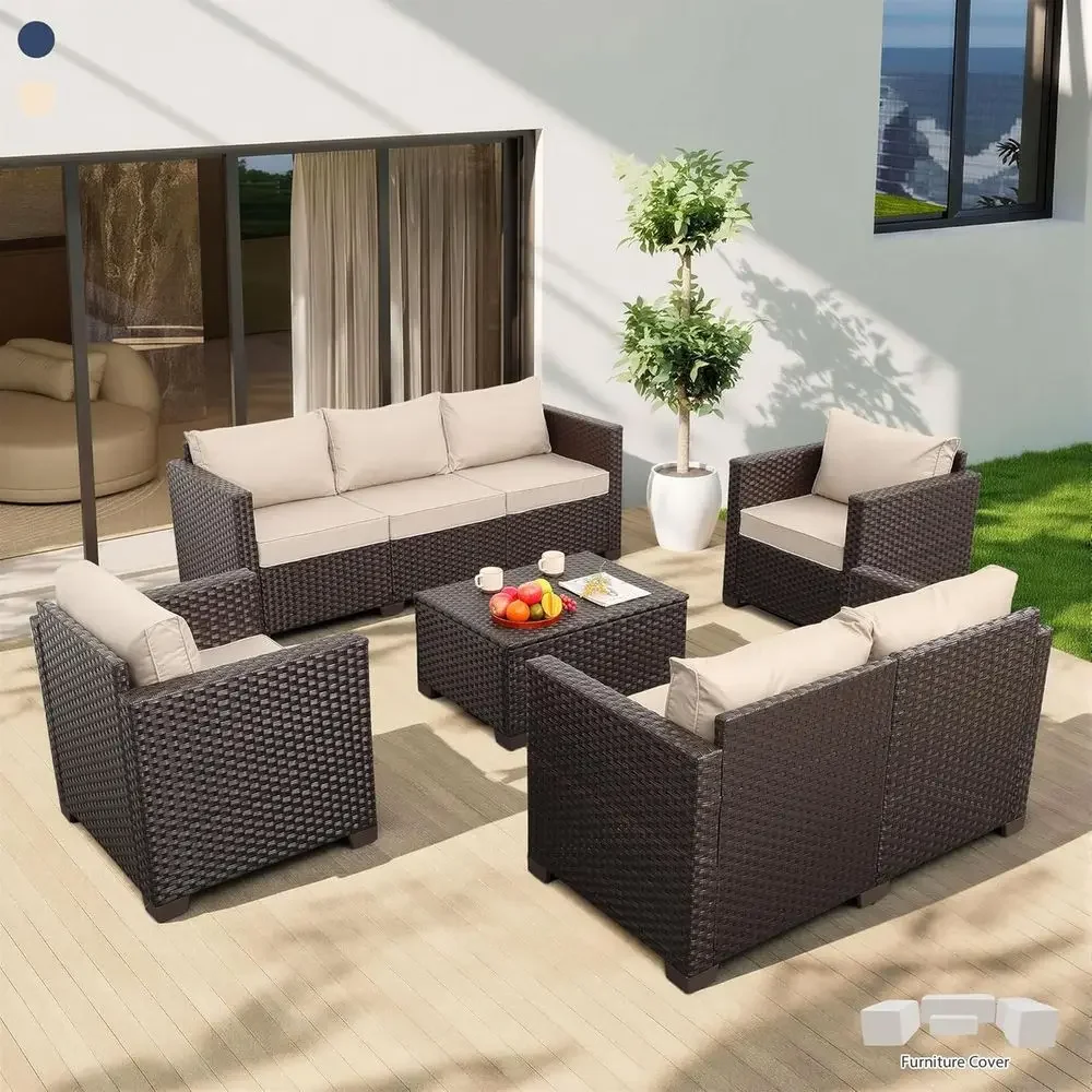 5-Piece Patio Furniture Set wi - Outdoor Furniture With Storage For Cushions ulasan dan harga