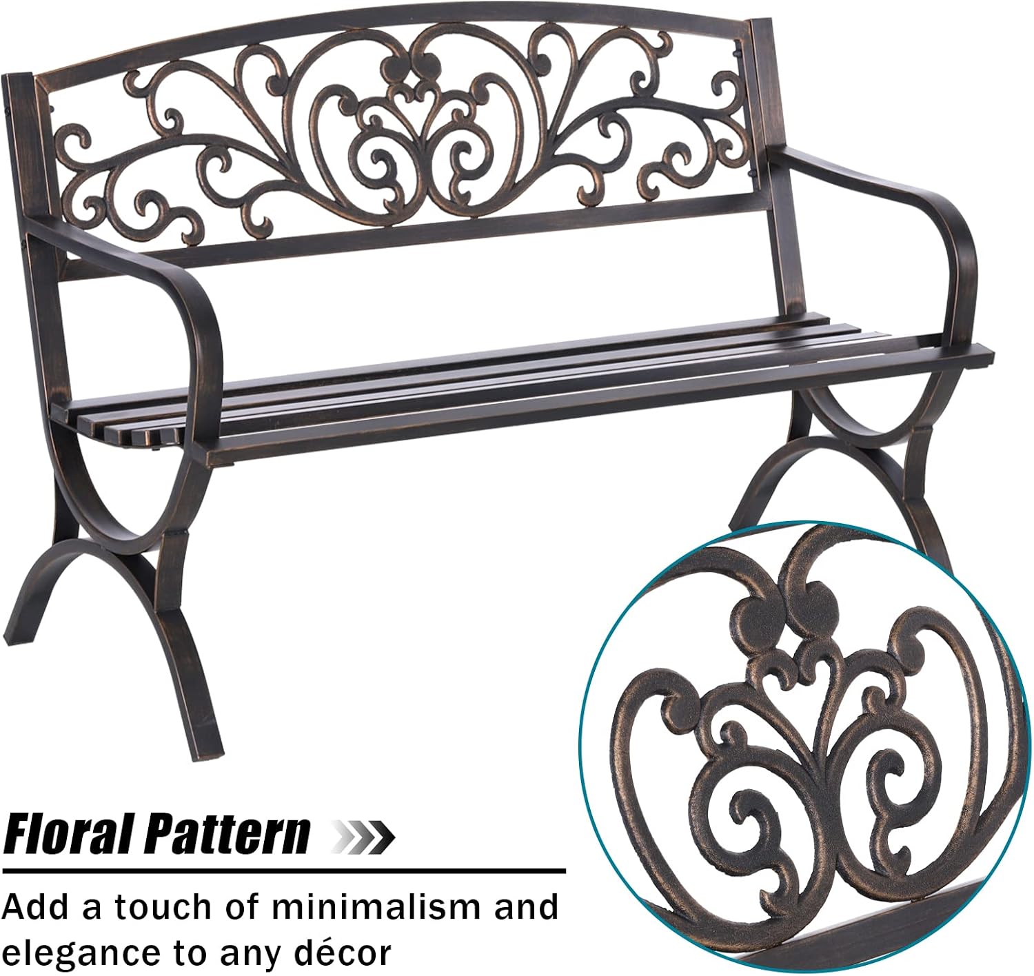 Bronze 50 Inch Outdoor Garden  - Outdoor Furniture Bench ulasan dan harga