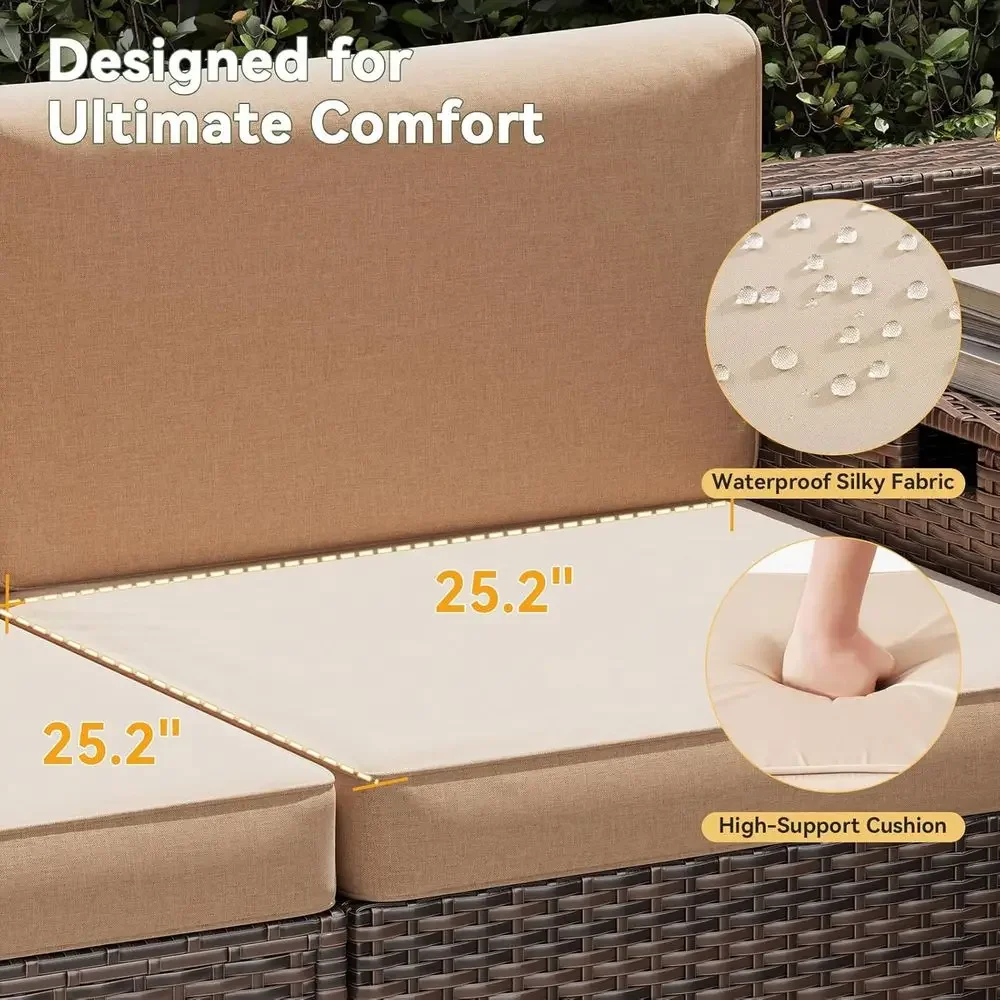 8-Piece Wicker Outdoor Furnitu - Outdoor Furniture With Storage For Cushions ulasan dan harga
