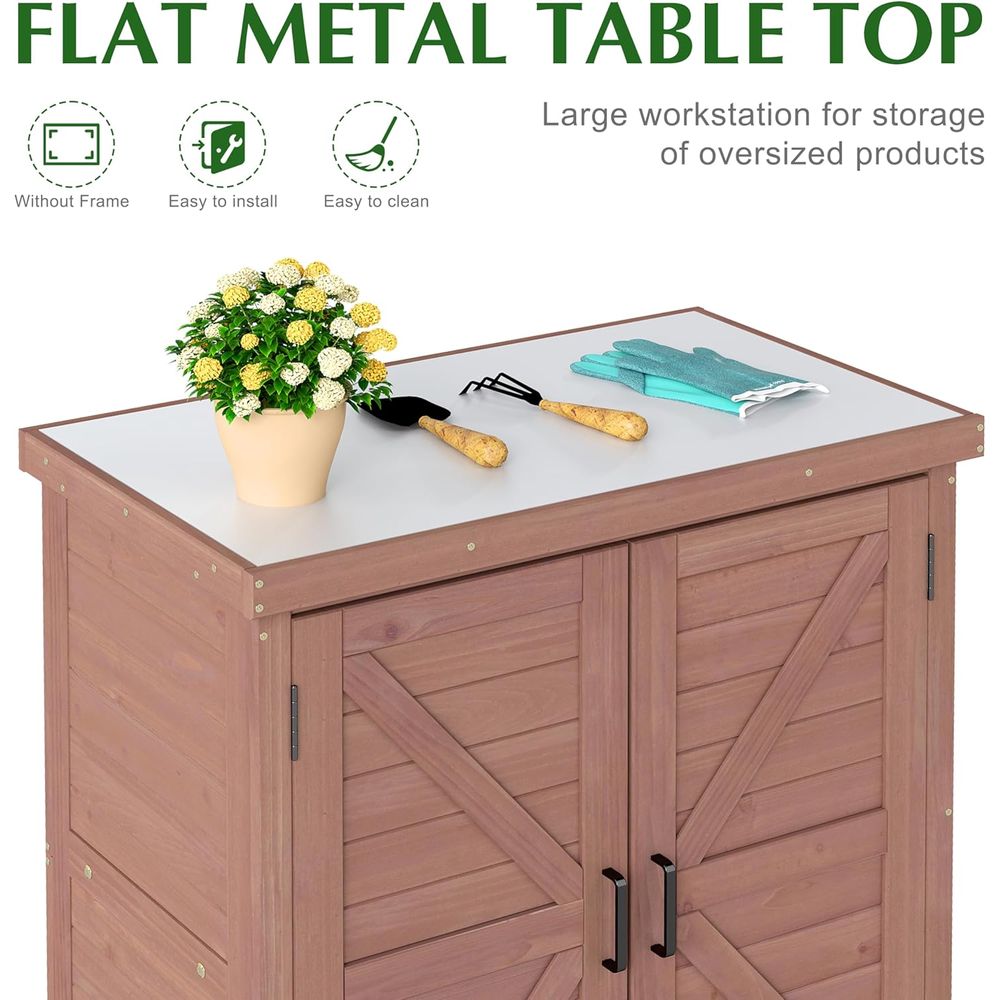 Outdoor Storage Cabinet & Pott - Outdoor Furniture Bench ulasan dan harga