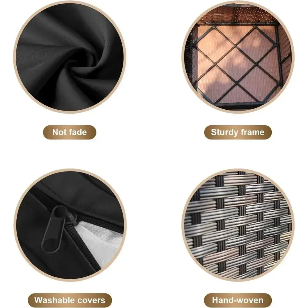 7-Piece Outdoor Patio Furnitur - Outdoor Furniture And Fire Pit ulasan dan harga