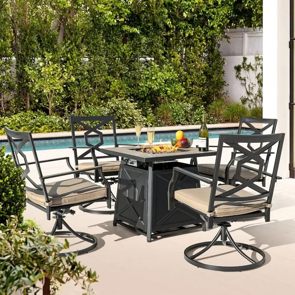 5-Piece Outdoor Patio Furnitur - Outdoor Furniture And Fire Pit ulasan dan harga